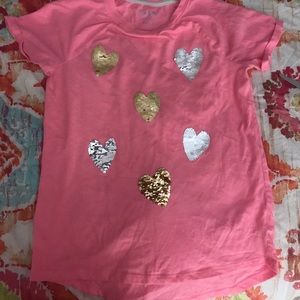 Sequined heart shirt